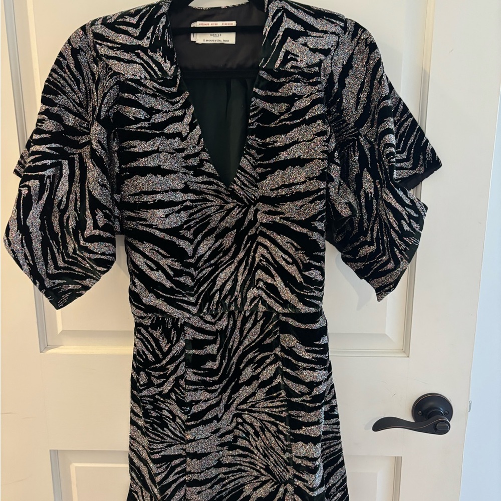 Zadig & Voltaire Glittering Black and Silver Dress